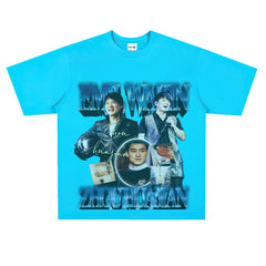 Film Star T Shirt Loose Heavy Retro Street Cotton T-shirt