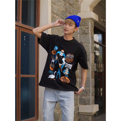 Film Star T Shirt European and American Classic Movie Hot Fuzz Cotton Loose Nostalgic Short Sleeve Trendy T-shirt Men