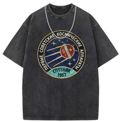 Men T Shirts Crew neck short sleeve T-shirt washed old American style