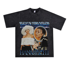 Film Star T Shirt Loose Heavy Retro Street T-shirt Men and Women