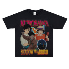 Film Star T Shirt Loose Heavy Street Small Neckline T-shirt Men and Women