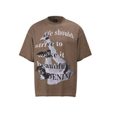 80s Casual Classics Shirts Hip Hop Vintage Portrait Washed Short Sleeve T-Shirts