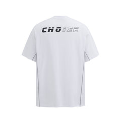 Camisas Vintage Hombre Vintage Alphabet Print Locomotive Short Sleeve Hip Hop Loose Crew Neck Top