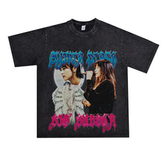 Film Star T Shirt Singer Izumi Sakai Character Loose Retro Street T-shirt Men and Women