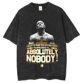 Men T Shirts American High Street Loose Washing T-Shirt Print