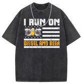 Men T Shirts Pure cotton round neck short-sleeved T-shirt women's washed and old