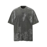 80s Casual Classics Shirts Washed Tie-Dyed Embroidered Letters Old Short Sleeve T-Shirts