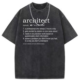 Men T Shirts Batik Washed Old Punk Short Sleeve T-Shirt