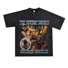 Film Star T Shirt European and American Classic Movie Crazy Max Loose Cotton American T-shirt