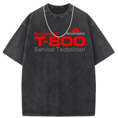 Men T Shirts Pure cotton round neck short-sleeved T-shirt women's washed and old