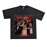 Film Star T Shirt Cotton Short Sleeve Loose round Neck Retro Nostalgic Heavy Printed T-shirt