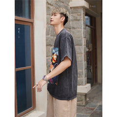 Film Star T Shirt Classic Movie Zhang Guorong Afei Short Sleeve Loose Retro Street Printing T-shirt