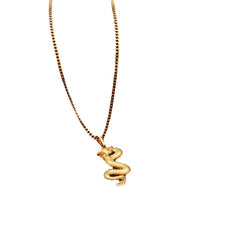 Jewelry Gold Dragon Pendant Animal Far East