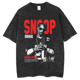 Men T Shirts Printed Loose Washing Water Old Short Sleeve T-Shirts