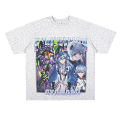 Film Star T Shirt Short Sleeve Loose Pure Cotton Trendy T-shirt Men and Women