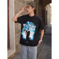 Film Star T Shirt Stephen Chow Funny Trendy Cotton Short Sleeve Loose round Neck Retro T-shirt