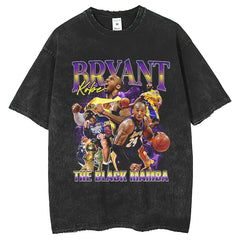 Men T Shirts Printed Vintage Hip Hop Wash Old