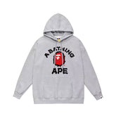 Bathing Ape Hoodie Autumn/Winter Letter Print Loose Hoodie Pullover Ape Sweater
