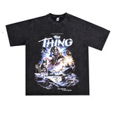 Film Star T Shirt Cotton Loose Nostalgic Short Sleeve American Retro Fashion Printed T-shirt for Men