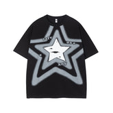 Camisas Vintage Hombre Star Element Short Sleeve T-Shirt Summer Loose Oversize Top