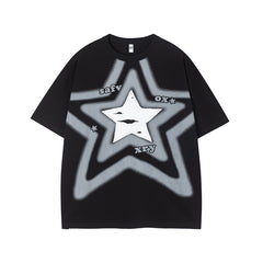 Camisas Vintage Hombre Star Element Short Sleeve T-Shirt Summer Loose Oversize Top