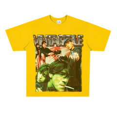 Film Star T Shirt Movie Fallen Angel Short Sleeve Loose Retro American Street T-shirt Men and Women