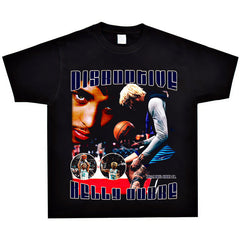 Film Star T Shirt Kelly Oubre Printed T-shirt Short Sleeve Loose Retro Pure Cotton Washed Distressed