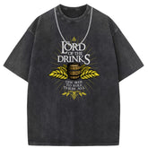 Men T Shirts Cotton short-sleeved T-shirt washed and old