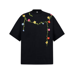 80s Casual Classics Shirts Floral Print Short Sleeve Summer Loose Top