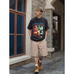 Film Star T Shirt Trendy Cotton Short Sleeve Loose round Neck Retro T-shirt