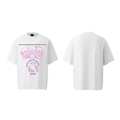 80s Casual Classics Shirts Bone Print Loose Crew Neck Short Sleeve T-Shirt