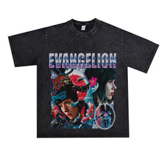 Film Star T Shirt European and American Classic Movie Attack Shell Mobile Team Short Sleeve Loose Retro Printed T-shirt