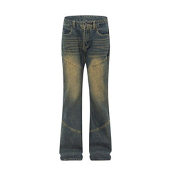 American Men Jeans Vintage Tooling Jeans Straight Loose Casual Pants