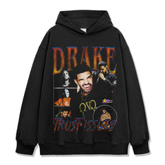 Drake Hoodie Printed Short Sleeve T-Shirt Loose