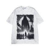 Ellie Seattle Shirt Wash Short Sleeve T-Shirt Men Loose Oversize