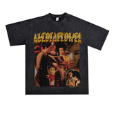 Film Star T Shirt Movie Trend Pure Cotton Short Sleeve Loose round Neck Nostalgic T-shirt