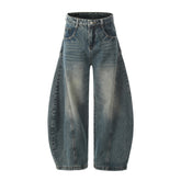 American Men Jeans Straight Jeans Loose Casual Wide Leg Pants