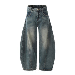 American Men Jeans Straight Jeans Loose Casual Wide Leg Pants