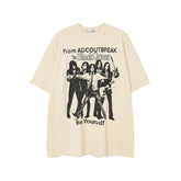 Camisas Vintage Hombre Vintage Heavy Craft Print Short Sleeve T-Shirt