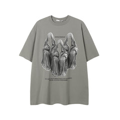 Camisas Vintage Hombre Vintage Washed Old Short Sleeve T-Shirt