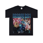 Film Star T Shirt Washed Old Print Short Sleeve Loose T-shirt