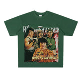 Film Star T Shirt Short Sleeve Retro American Street T-shirt for Men and Women