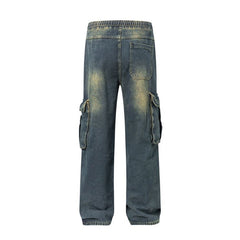 American Mens Jeans Wide Straight Retro Jeans