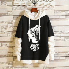 Juice WRLD in Loving Memory Hoodie Rapper Juice WRLD Fashion Fake Two Pieces Sweatshirt