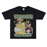 Film Star T Shirt Loose Retro Street Cotton Small Neckline T-shirt