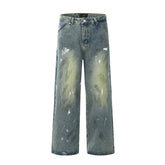 American Mens Jeans Retro, Fall/Winter Tie-Dyed Jeans