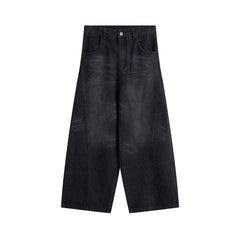 American Men Jeans Vintage Loose Casual Wide Leg Tooling Pants