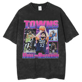 Men T Shirts Make Old Basketball Print Short Sleeve T-Shirt Dark Vintage
