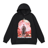 Juice WRLD in Loving Memory Hoodie Juice-Wrld-X-Vlone-Burner Portrait Printing Hooded Pullover Fleece-Lined
