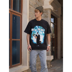 Film Star T Shirt Stephen Chow Funny Trendy Cotton Short Sleeve Loose round Neck Retro T-shirt